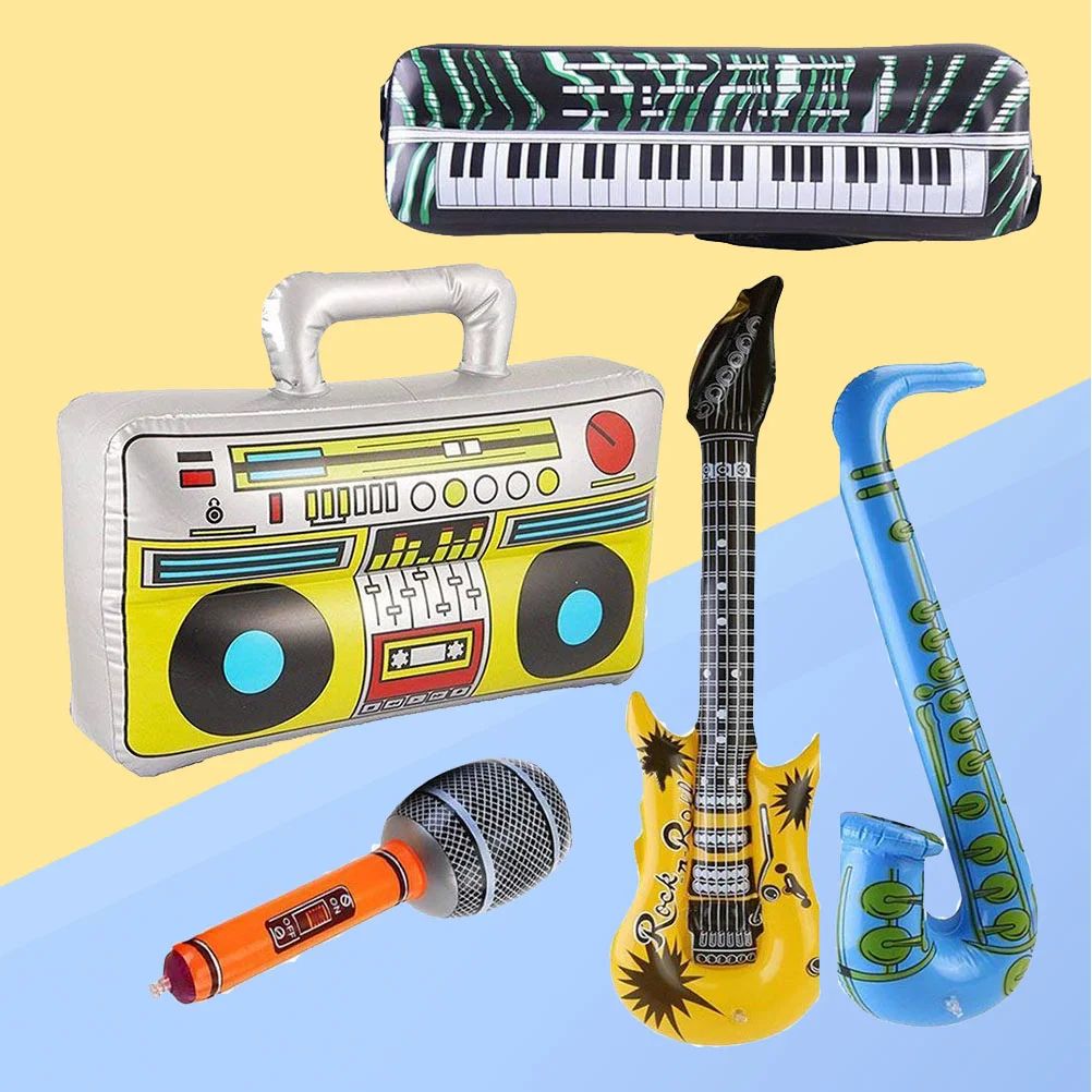 Inflatable Musical Toy Radio Instruments Microphone Set Cool Fun Inflatable Toys Party Favor Decorations Props Instruments
Inflatable Musical Toy Radio Instruments Microphone Set Cool Fun Inflatable Toys Party Favor Decorations Props Instruments