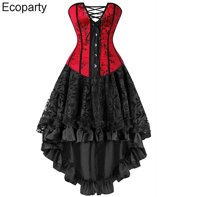 Sexy Corsets Dresses Plus Size Costume Overbust Burlesque Corset and Skirt Lingerie Set Tutu Red Corselet Victorian Fashion 50
Sexy Corsets Dresses Plus Size Costume Overbust Burlesque Corset and Skirt Lingerie Set Tutu Red Corselet Victorian Fashion 50