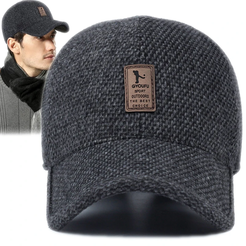 Thickened Baseball Cap Earflaps Men Hat Warm Winter Cap Sport Golf Woolen Ear Cover Protection Outdoor Casquette Bones Hats
Thickened Baseball Cap Earflaps Men Hat Warm Winter Cap Sport Golf Woolen Ear Cover Protection Outdoor Casquette Bones Hats