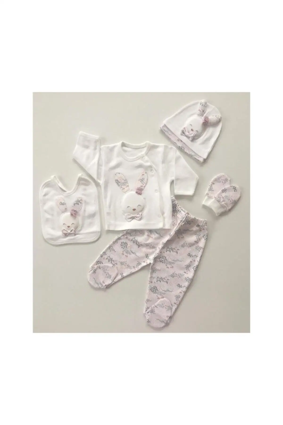 

747 5 Piece Hospital Outlet Set Li Suit Set Printed Cotton 5-pack Beige Outlets Baby Clothing