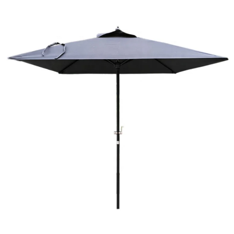 

premium aluminium square centre pole umbrella with crank open for outdoor dining sunshade beach parasol cafe beer coffee market