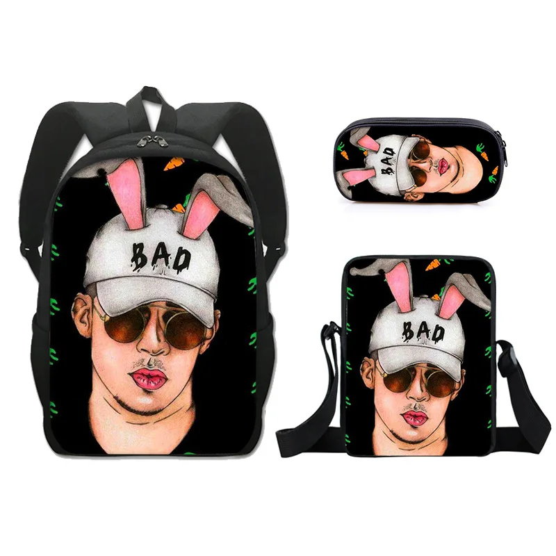 Популярные летние школьные ранцы sin ti bad bunny с 3D принтом, 3 шт./комплект, рюкзак для ноутбука, Наклонная Сумка через плечо, Женский карандаш
Популярные летние школьные ранцы sin ti bad bunny с 3D принтом, 3 шт./комплект, рюкзак для ноутбука, Наклонная Сумка через плечо, Женский карандаш