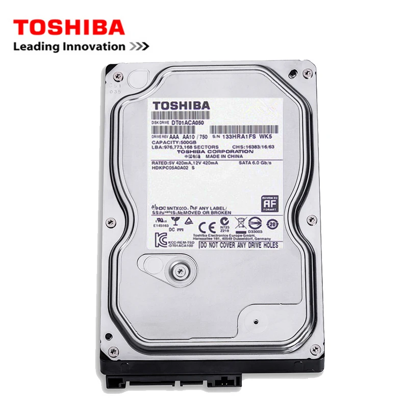 

LS Toshiba 500GB Desktop Computer 3.5" Internal Mechanical Hard Disk SATA3 3-6Gb / S HDD 32MB Cache 7200RPM Buffer