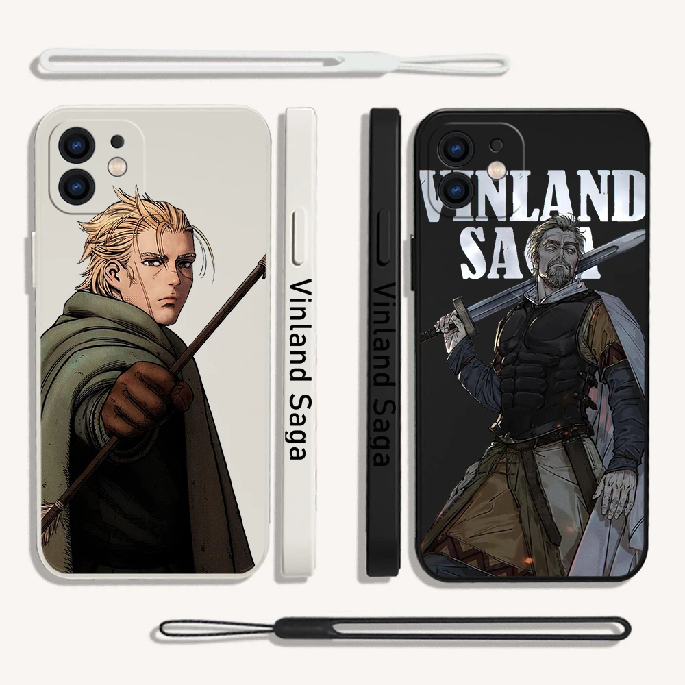 

Manga Vinland Saga Phone Case For Samsung Galaxy S23 S22 S21 S20 Ultra Plus FE S10 S9 S10E Note 20 10 9 Plus With Lanyard Cover