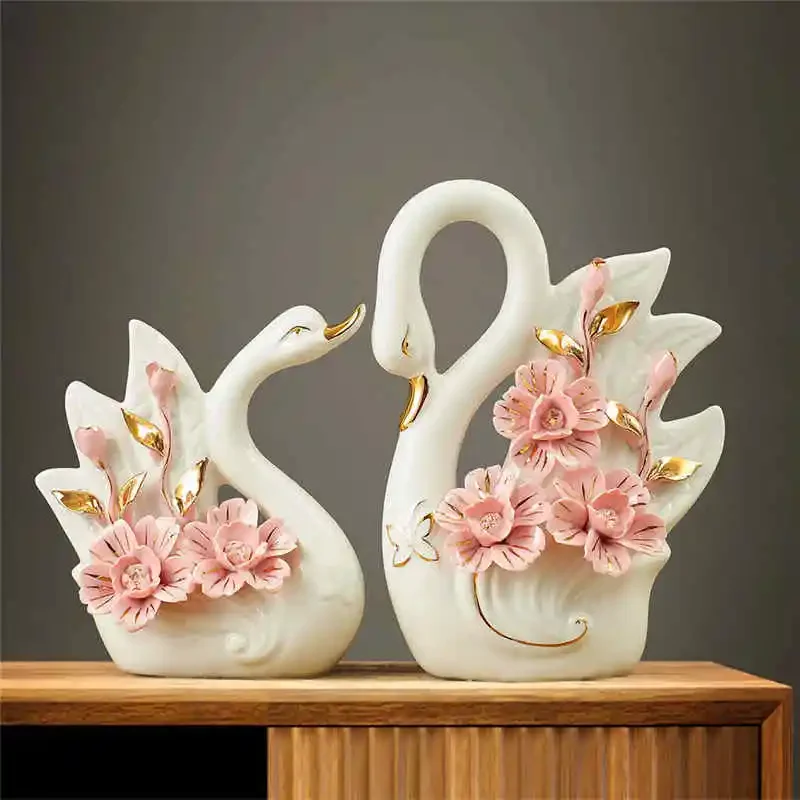 Sculpture Accessories1 Creative Home Art Pretty Wedding Pair Figurines Swan Statue Gift Ceramic 2PCS Crafts Decoration
Sculpture Accessories1 Creative Home Art Pretty Wedding Pair Figurines Swan Statue Gift Ceramic 2PCS Crafts Decoration
