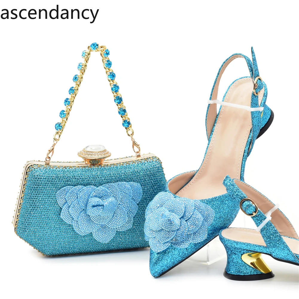 Ladies Shoe and Bag Set Latest Designers Luxury Italian Party Shoes and Bag Set for Women Rhinestone Wedding Bride Shoes Woman
Ladies Shoe and Bag Set Latest Designers Luxury Italian Party Shoes and Bag Set for Women Rhinestone Wedding Bride Shoes Woman