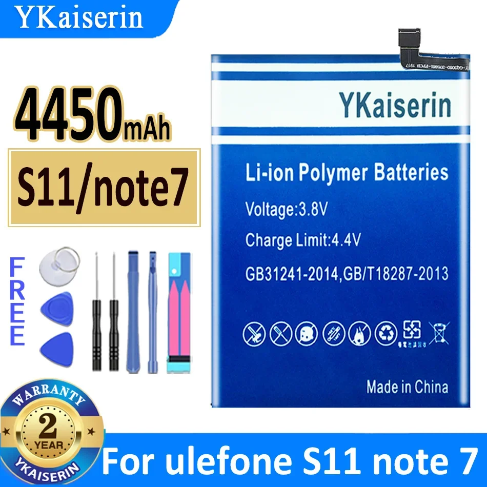 YKaiserin Battery S11/Note7 4450mAh For Ulefone S11 S 11 Note 7 Note7 High Capacity Bateria + Free Tools 
YKaiserin Battery S11/Note7 4450mAh For Ulefone S11 S 11 Note 7 Note7 High Capacity Bateria + Free Tools