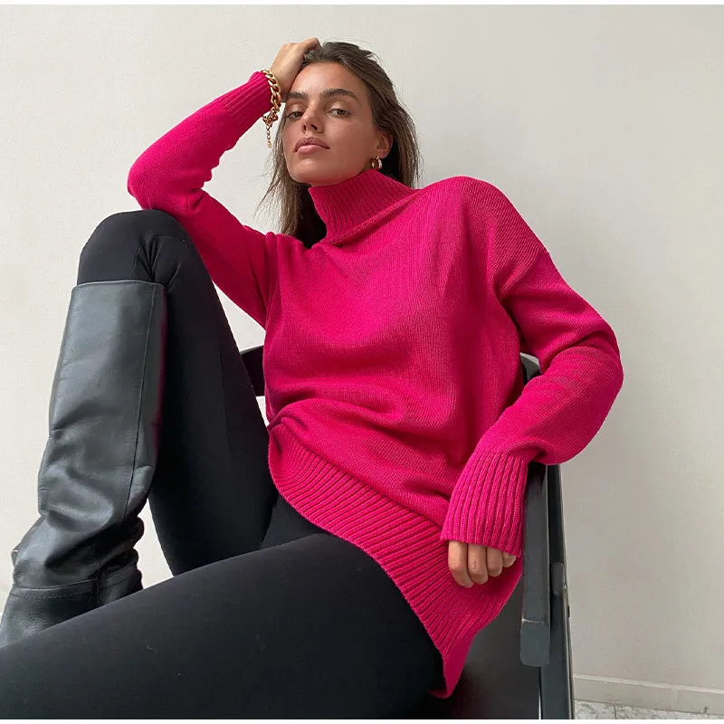 Women's long-sleeved turtleneck knit sweater Comfortable everyday casual durable oversized loose warm winter 2022
Women's long-sleeved turtleneck knit sweater Comfortable everyday casual durable oversized loose warm winter 2022