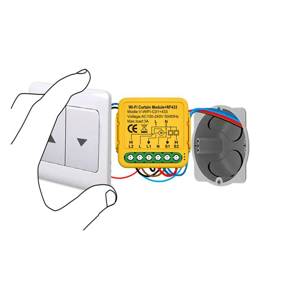 Remote Control Tuya WIFI Smart Curtain Module Switch Voice Control Remote APP Control Timer Schedule Wide Application
Remote Control Tuya WIFI Smart Curtain Module Switch Voice Control Remote APP Control Timer Schedule Wide Application