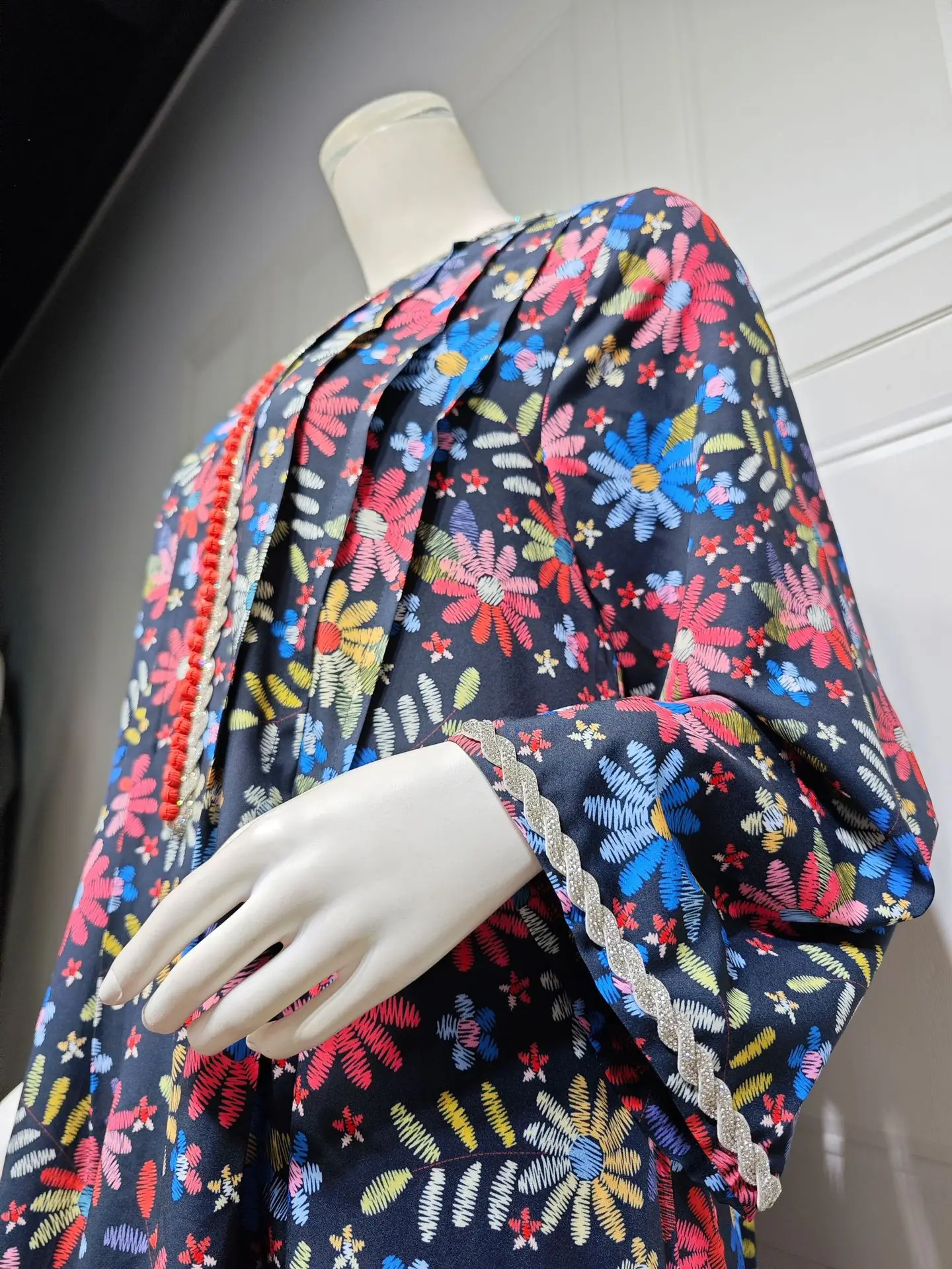 فستان عباية إسلامية للنساء ، مطبوع بالورود ، الماس ، الجلابية ، فساتين حفلات المغرب ، قفطان إسلام فيستدوس ، رداء عربي طويل ، دبي فستان عباية إسلامية للنساء ، مطبوع بالورود ، الماس ، الجلابية ، فساتين حفلات المغرب ، قفطان إسلام فيستدوس ، رداء عربي طويل ، دبي