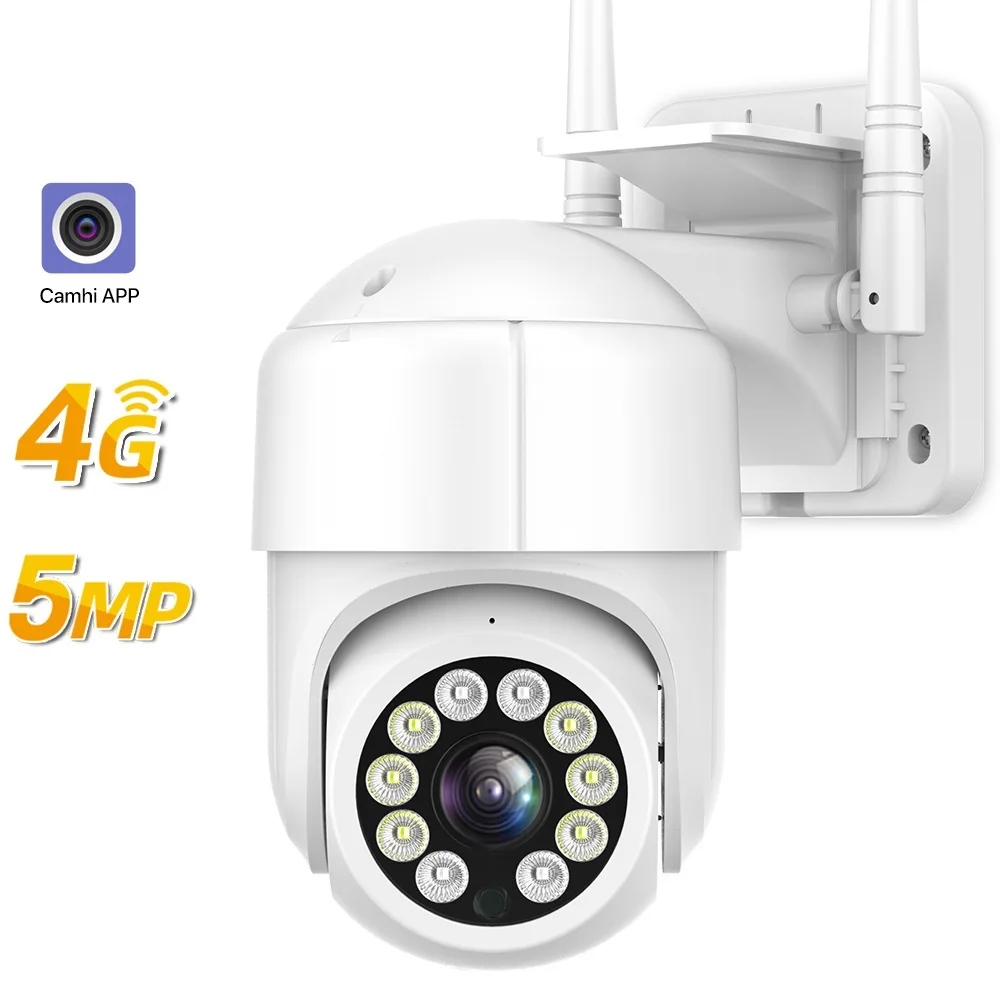 

New SIM Card 4G IP Camera 5MP HD PTZ Camera Outdoor WIFI Wireless Security CCTV Camera Auto Tracking Video Surveillance P2P