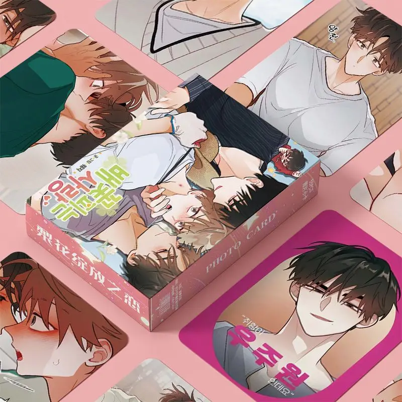 

Pear Blossom Love 3 Inches Card Baek Siwoo Anime Bookmark Korean BL Manhwa Pagination Mark Cards Collection Book Clip Supplies
