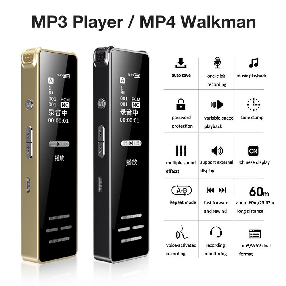 Диктофон Wav, записывающий mp3-плеер на большие расстояния, цифровой громкоговоритель с голосовой активацией, аудиорекордер, портативный электронный диктофон
Диктофон Wav, записывающий mp3-плеер на большие расстояния, цифровой громкоговоритель с голосовой активацией, аудиорекордер, портативный электронный диктофон