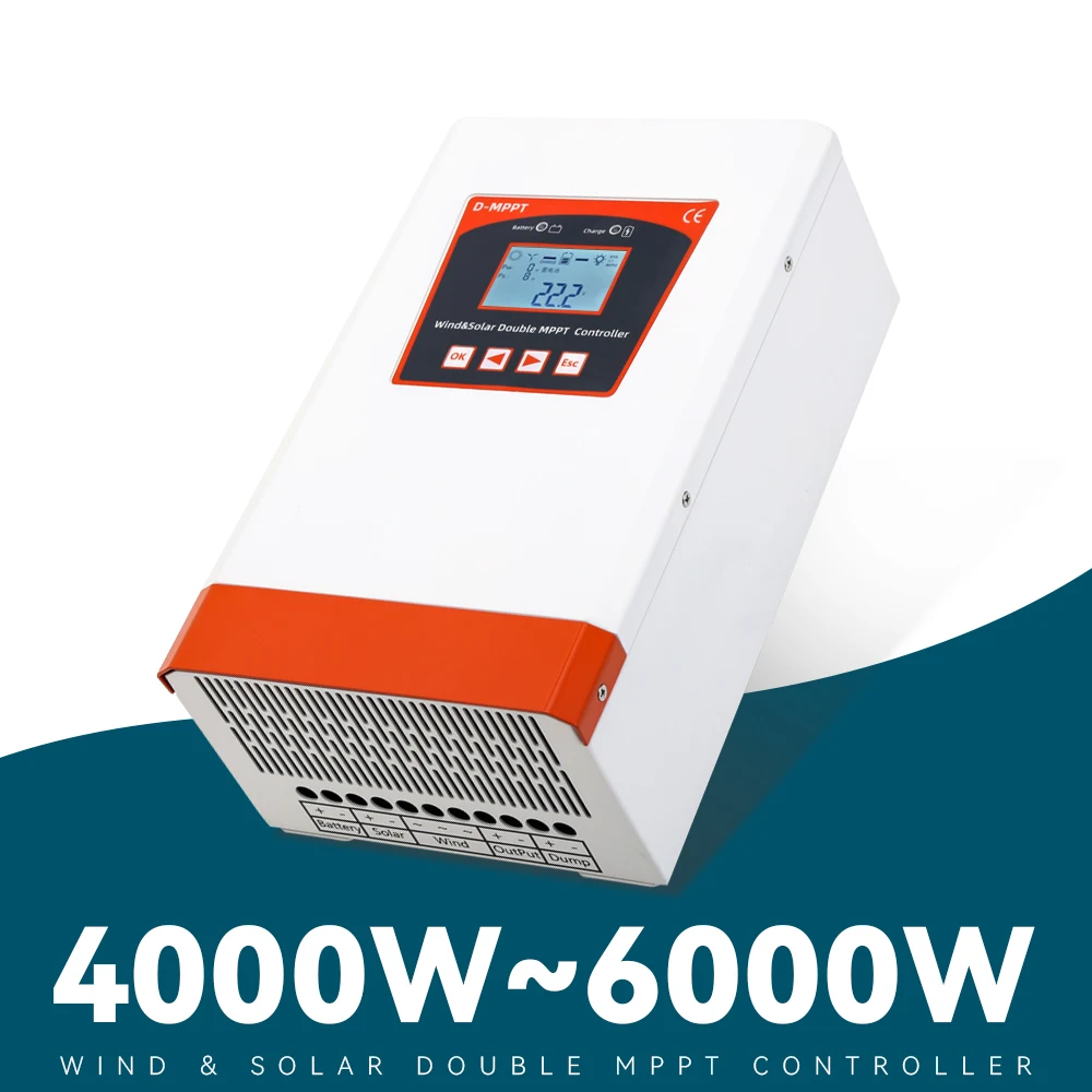 Solar & Wind Hybrid System Double MPPT Charge Controller 4kW 12v 24v & 24v 48v Auto Regulator Home Use Windmil Turbine Generator
Solar & Wind Hybrid System Double MPPT Charge Controller 4kW 12v 24v & 24v 48v Auto Regulator Home Use Windmil Turbine Generator