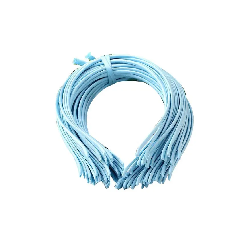 

10Pcs 5MM Satin Fabric Covered Ribbon Metal Width Headbands Kid Girls Woman Candy Color Hairband Accessories Fine Jewelry