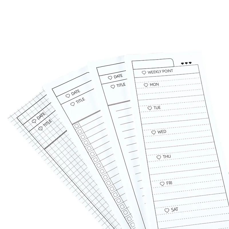 50 Sheets/pc 26*9cm Non-sticky Memo Pad Planner Sticky Note To Do List Notepad Weeky Planner Notebook
50 Sheets/pc 26*9cm Non-sticky Memo Pad Planner Sticky Note To Do List Notepad Weeky Planner Notebook