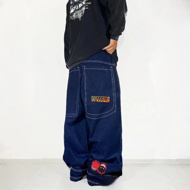 

Y2K Baggy Jeans Hip Hop Harajuku Embroidered high quality jeans vintage Goth streetwear wide leg trousers men women Casual jeans