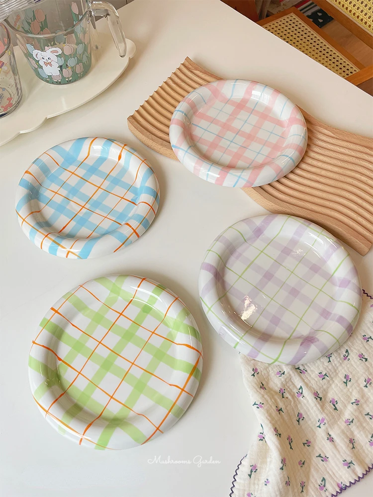 Mushrooms Garden Korean Plaid Plate Ceramic Tableware Western Plate Good-looking Cute Home Vegetable Plate Salad Pasta Plate
Mushrooms Garden Korean Plaid Plate Ceramic Tableware Western Plate Good-looking Cute Home Vegetable Plate Salad Pasta Plate