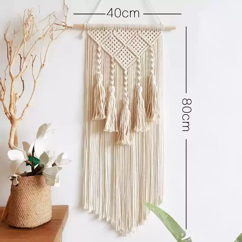 Nordic Handwoven Linen Fringe Tapestry - Scandinavian Bohemian Wall Art 8 S4fc3cf277003433f8d7f06cfd0eef581i