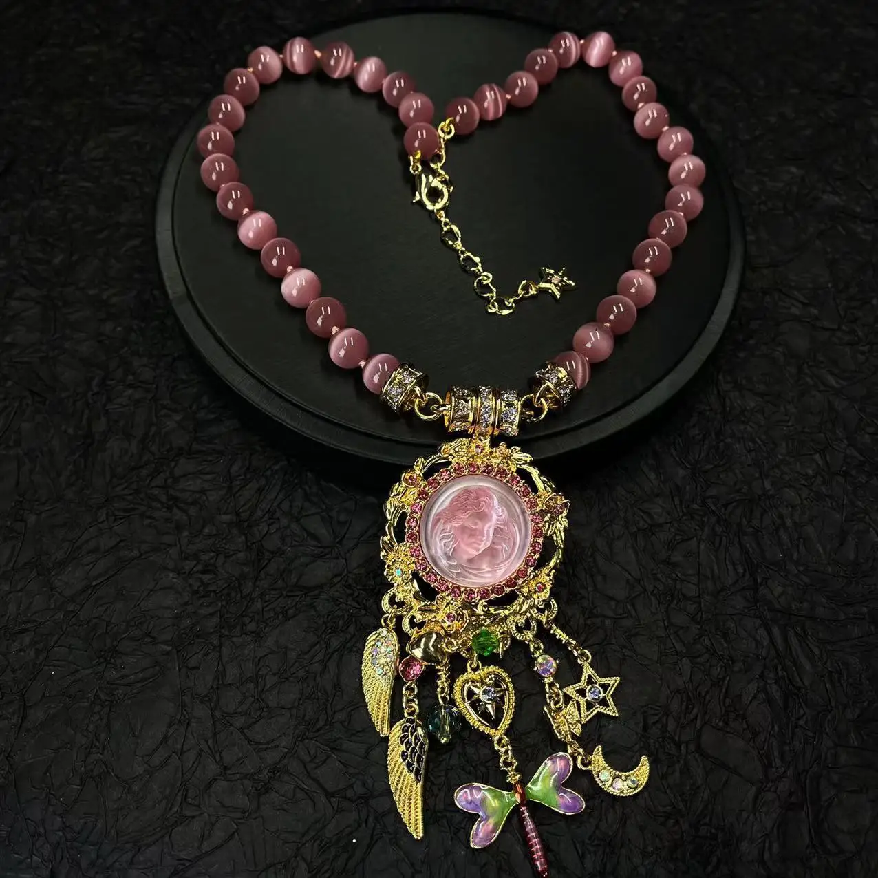 Moonlight Dream Angel Face Necklace KF Retro Wing Heart Star Moon Tassel Necklace 2 Mallzona S4fc46f2224c34369855b969ee30c1642v Moonlight Dream Angel Face Necklace KF Retro Wing Heart Star Moon Tassel Necklace Mallzona