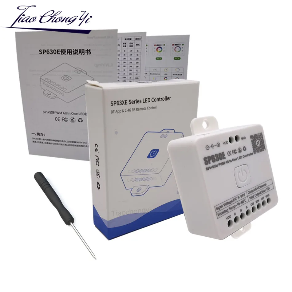 SP630E All In One LED Light Controller 5CH PWM SPI Pixels Strip WS2811 WS2812B SK6812 COB 5050 RGB RGBW CCT Music BT DC5-24V
SP630E All In One LED Light Controller 5CH PWM SPI Pixels Strip WS2811 WS2812B SK6812 COB 5050 RGB RGBW CCT Music BT DC5-24V
