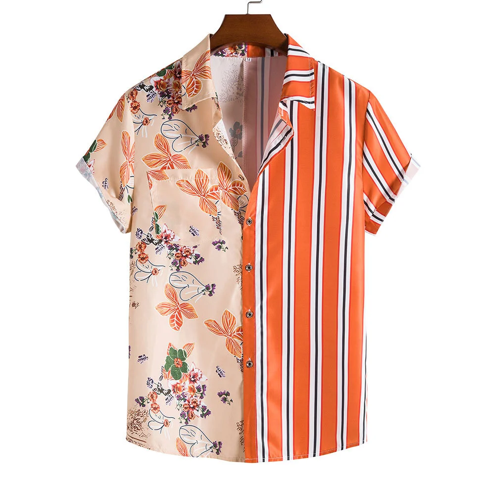 Man Summer Shirts Hawaiian Men's Stripe Printed Shirts Holiday Male Beach Casual Clothing 3d Pattern Lapel Button Short Sleeve
Man Summer Shirts Hawaiian Men's Stripe Printed Shirts Holiday Male Beach Casual Clothing 3d Pattern Lapel Button Short Sleeve
