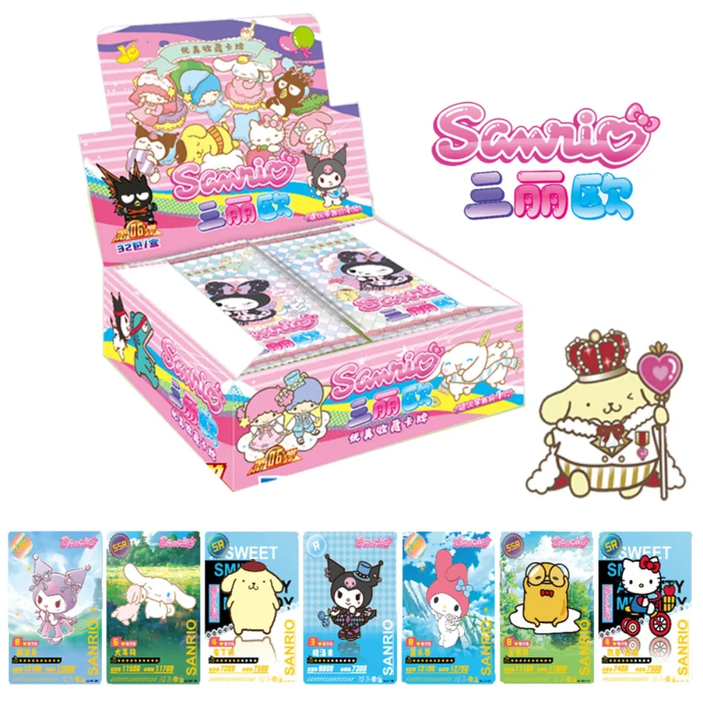 

Sanrio Collection Card For Children Cute Friendship HelloKitty Cinnamoroll Kuromi Pompom Purin Limited Cartoon Card Kids Gifts