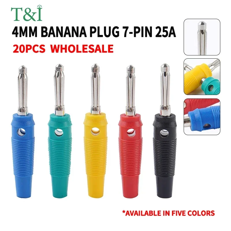 20Pcs 4MM Banana Plug Soft Glue Solder-Free Lantern Banana Plug High Elasticity Multimeter Pen Plug
20Pcs 4MM Banana Plug Soft Glue Solder-Free Lantern Banana Plug High Elasticity Multimeter Pen Plug
