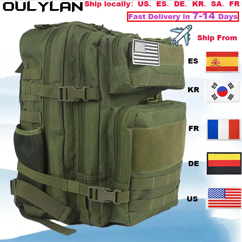 

Hiking Camping 25L 45L Military Tactical Backpack Outdoor Training Bag Travel Rucksack Army 3D Trekking Molle Knapsack