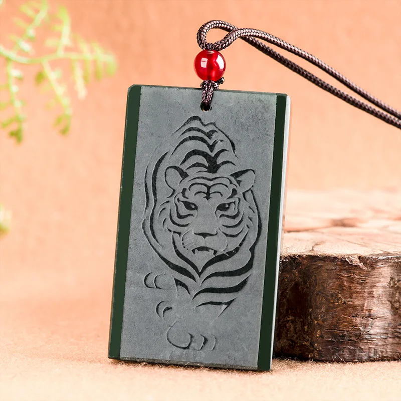Authentic Natural Hotan black Jade Carved Tiger Sign Huxiao Mountain Forest Pendant Chinese Zodiac Charms For Men Women Jewelry
Authentic Natural Hotan black Jade Carved Tiger Sign Huxiao Mountain Forest Pendant Chinese Zodiac Charms For Men Women Jewelry