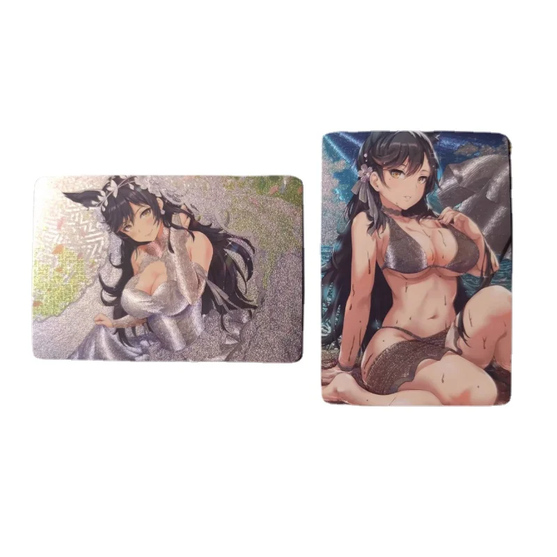 

2pcs/set Azur Lane Game Surrounding Rare and Sexy Beauty IJN Atago Thick Flash Card Anime ACG Collection Card Boy Toy Gift