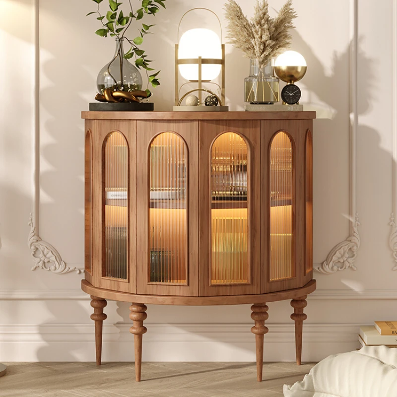 Vintage style solid wood foyer cabinet, Nordic foyer cabinet, French storage cabinet, high-end glass induction light decorative
Vintage style solid wood foyer cabinet, Nordic foyer cabinet, French storage cabinet, high-end glass induction light decorative