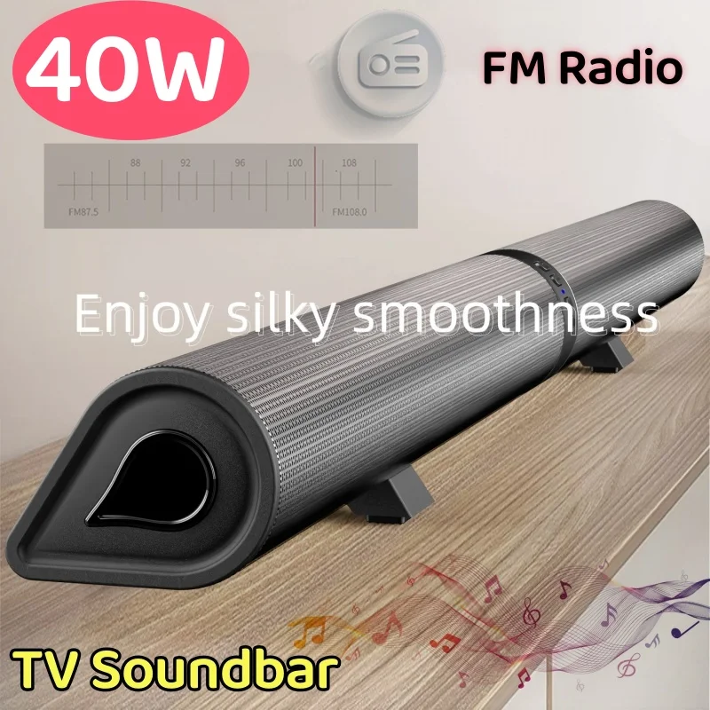 

BS-56 TV Computer Soundbar Vertical Detachable Desktop Bluetooth Speaker Wireless Heavy Bass Home Theater High Volume FM/TWS/TF