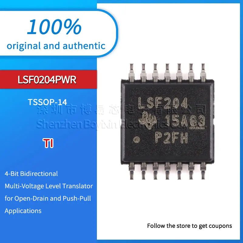 Original genuine LSF0204PWR TSSOP-14 4-bit bidirectional multi-voltage level converter chip
Original genuine LSF0204PWR TSSOP-14 4-bit bidirectional multi-voltage level converter chip