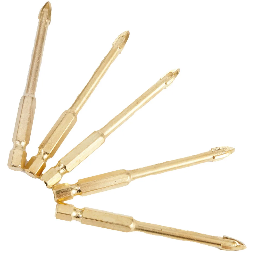 Bits Drill Bits Glass Drill Wood Accessories Cement Metal Strong Toughness Tools 5pcs/Set With 4 Cutting Edges
Bits Drill Bits Glass Drill Wood Accessories Cement Metal Strong Toughness Tools 5pcs/Set With 4 Cutting Edges