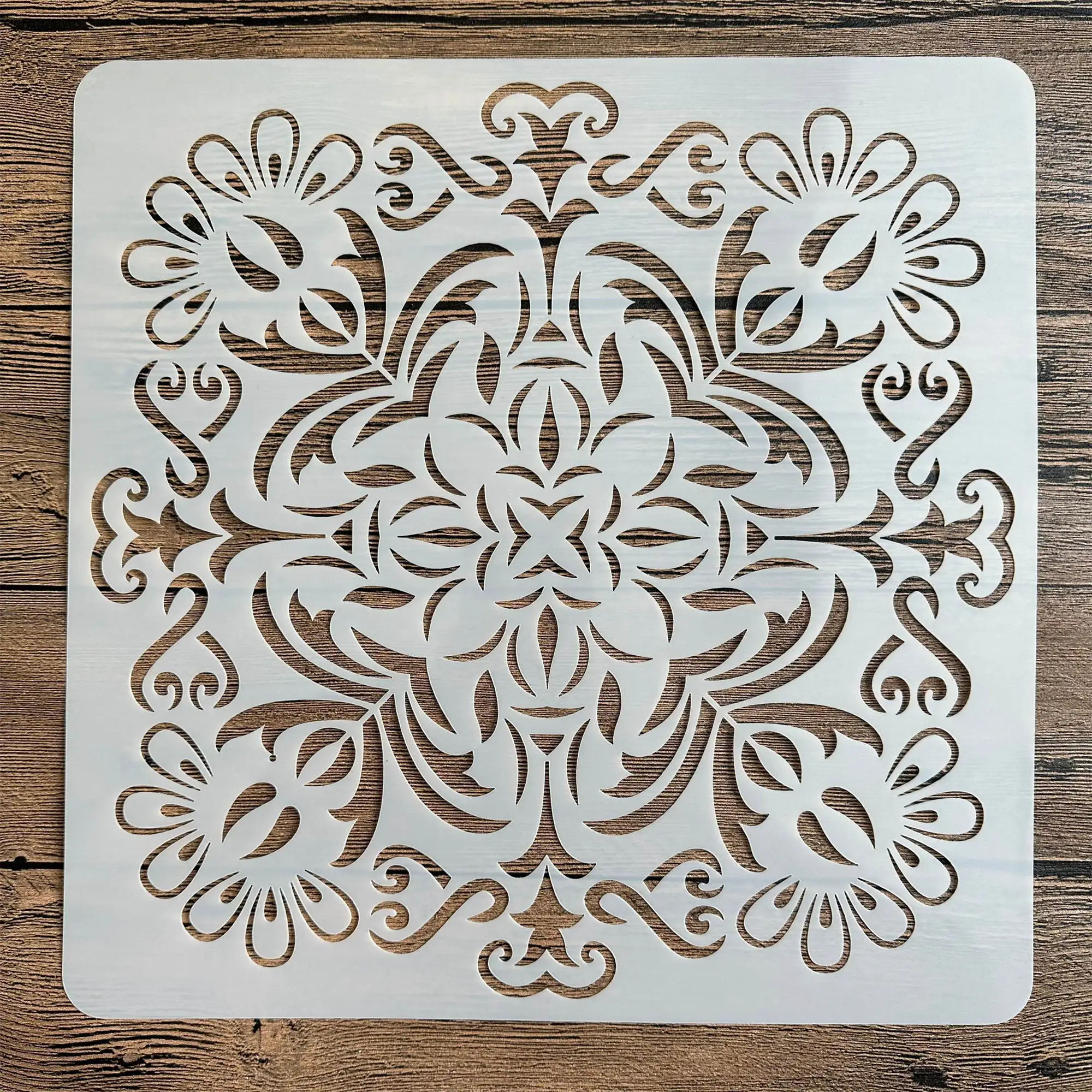 30 * 30cm size diy mold for painting stencils stamped photo album embossed paper card on wood, fabric,wall mandala stencils
30 * 30cm size diy mold for painting stencils stamped photo album embossed paper card on wood, fabric,wall mandala stencils