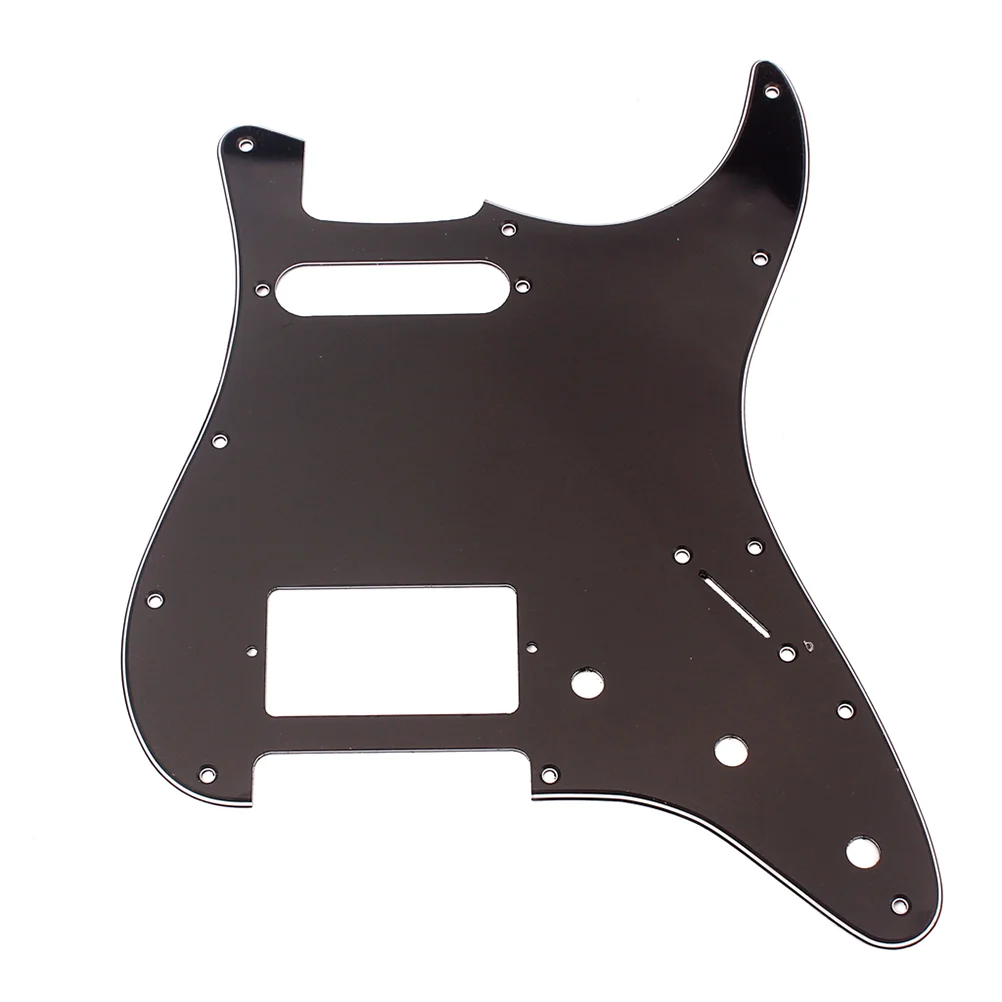 

Guitar Pickguard Scratch Plate Single Humbucker 3Ply Black Strat Replacement Part