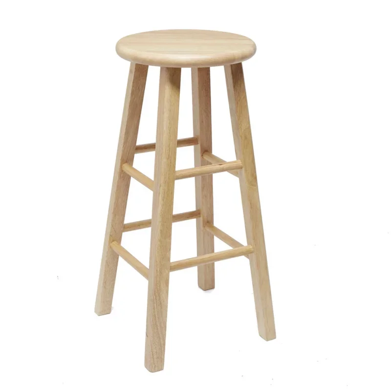 

Mainstays Natural Wood Backless Indoor Bar Stool, Fully Assembled, 29" High