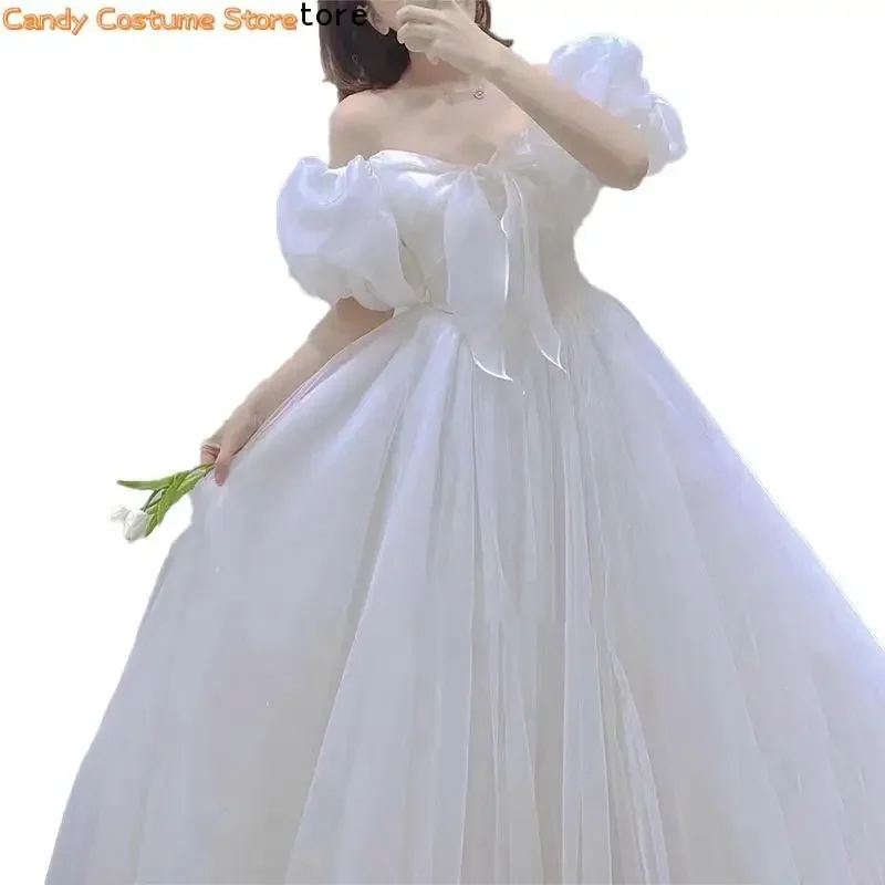 Autumn Casual Evening Party Dress White Elegant Sweet Princess Dress Women Bow Puff Sleeve Korean Kawaii Midi Dress Female
Autumn Casual Evening Party Dress White Elegant Sweet Princess Dress Women Bow Puff Sleeve Korean Kawaii Midi Dress Female