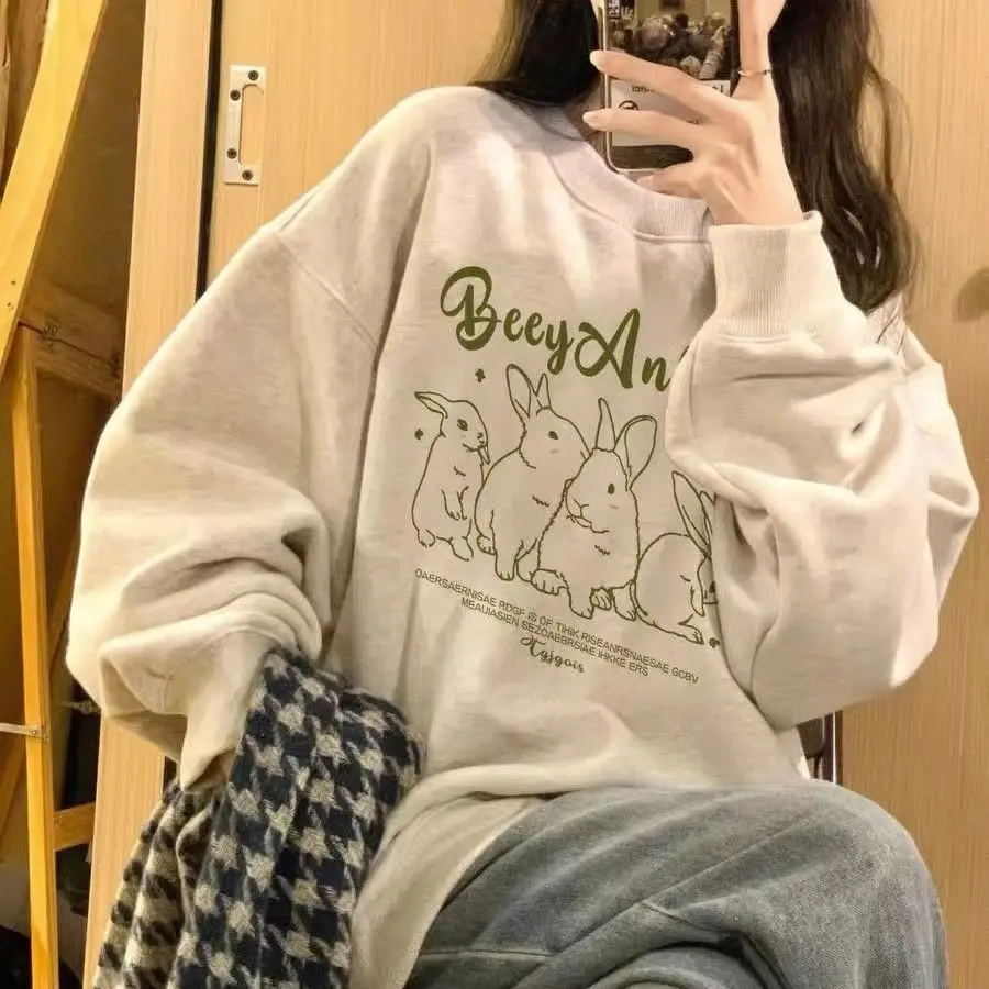 Round Neck Sweater for Women in Autumn Thin and Oversized Korean Version of Ins Hiphop Loose Casual Couple Top Round Neck Dress
Round Neck Sweater for Women in Autumn Thin and Oversized Korean Version of Ins Hiphop Loose Casual Couple Top Round Neck Dress