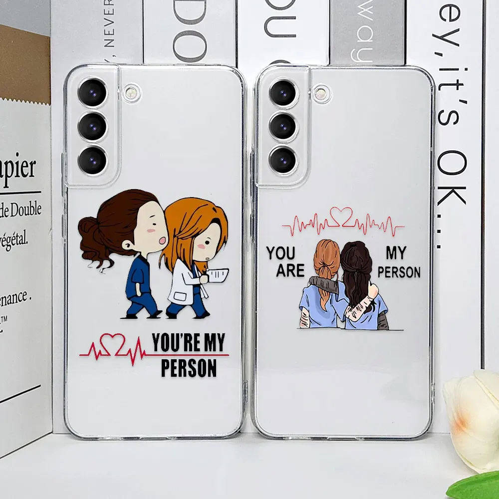 Cartoon Greys Anatomy You Are My Person Clear Phone Case for Samsung Galaxy S25 S24 S23 Ultra S22 Plus S21 FE Soft Covers Fundas Cartoon Greys Anatomy You Are My Person Clear Phone Case for Samsung Galaxy S25 S24 S23 Ultra S22 Plus S21 FE Soft Covers Fundas