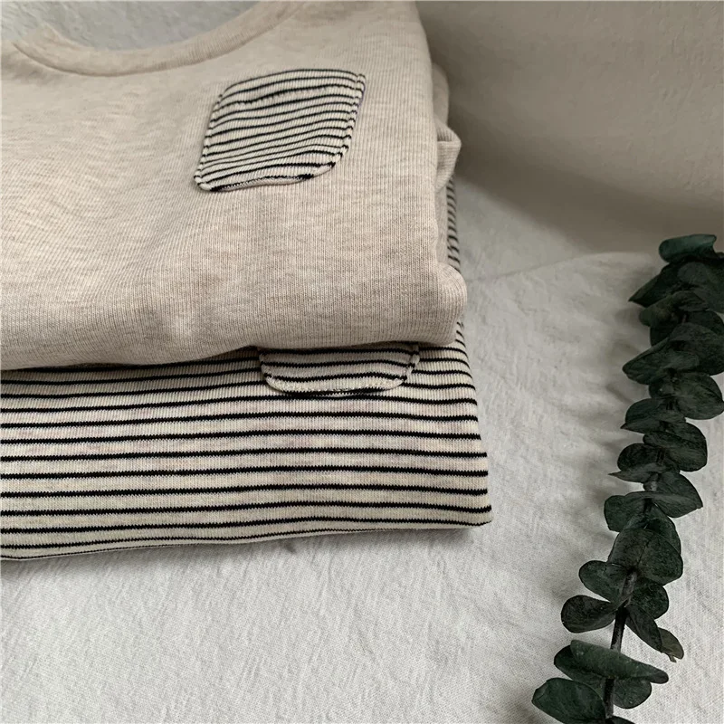 2025 Autumn New Baby Long Sleeve T Shirts Boys Girls Striped Casual Tops Toddler Loose Versatile Bottoming Shirt Kids Clothes 12 S4fd32953cb7849c9928f8a8bc2c10ddal