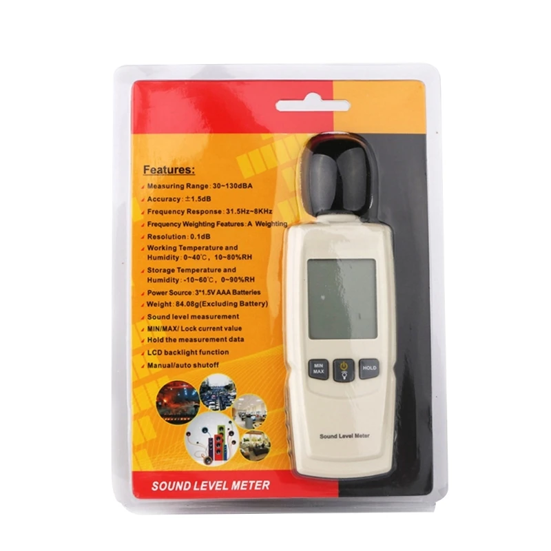 Decibel Meter LCD-display Digital Noise Level Meter Sound Level Meter 
Decibel Meter LCD-display Digital Noise Level Meter Sound Level Meter