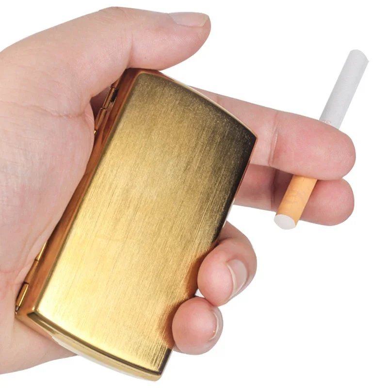 Pure Brass Cigarettes Storage Case Anti-Pressure igarette Case with Slip Pocket Cigar Box
Pure Brass Cigarettes Storage Case Anti-Pressure igarette Case with Slip Pocket Cigar Box