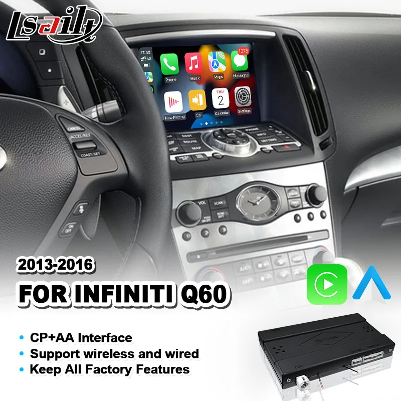 Интегрированный видеоинтерфейс Lsailt CP + AA OEM для Infiniti Q60 2013-2016
Интегрированный видеоинтерфейс Lsailt CP + AA OEM для Infiniti Q60 2013-2016