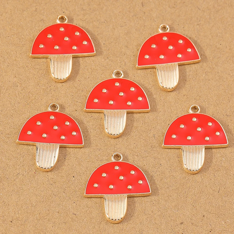 10pcs Cute Enamel Mushroom Charms Pendants for DIY Necklace Earrings Handmade Bracelet Jewelry Making Accessories Supplies
10pcs Cute Enamel Mushroom Charms Pendants for DIY Necklace Earrings Handmade Bracelet Jewelry Making Accessories Supplies