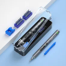 28 In 1 Cordless Precision Electric Screwdriver Set Magnetic Screw Driver Kit with LED lamp For Smart Home PC Phone Repair