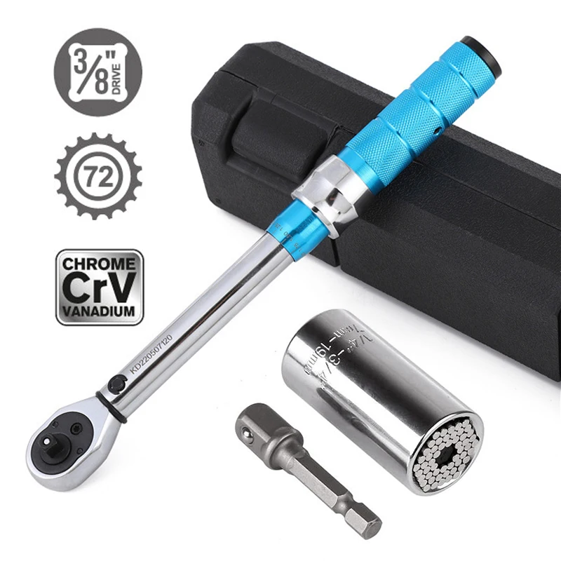 3/8'' Drive Torque Wrench 5-60n.M Two-Way Ratchet Key Set Accuracy 3% Car Bike Repair Automotive Mechanical Workshop Hand Tools
3/8'' Drive Torque Wrench 5-60n.M Two-Way Ratchet Key Set Accuracy 3% Car Bike Repair Automotive Mechanical Workshop Hand Tools