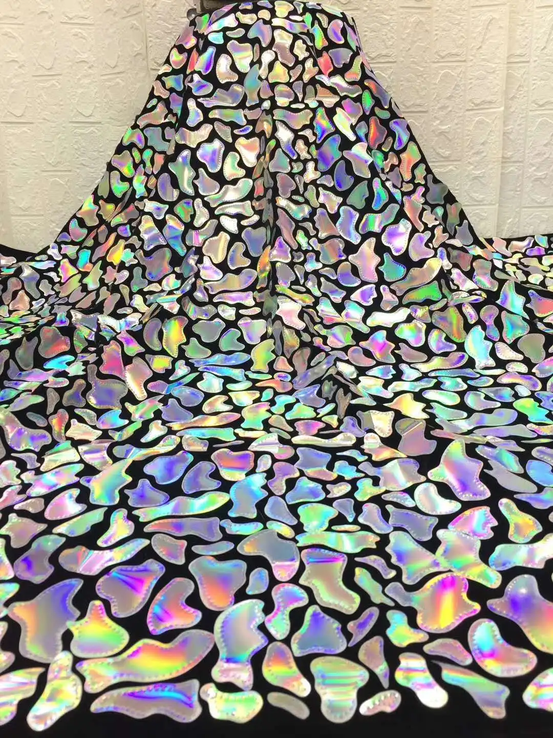 Shiny Rainbow Mirror Sequin Fabric Geometric Pattern Artificial Lace Clothing Jacket Background Designer Fabric Sold By Yard
Shiny Rainbow Mirror Sequin Fabric Geometric Pattern Artificial Lace Clothing Jacket Background Designer Fabric Sold By Yard