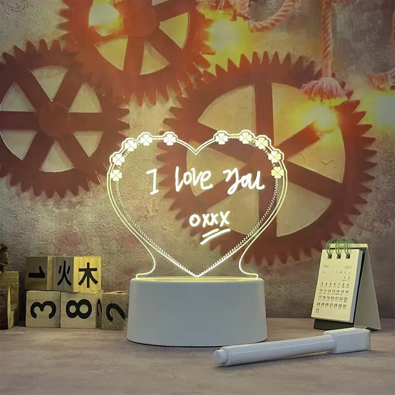 Creative LED Note Board Night Light USB Message Board With Pen Holiday Light Children Girlfriend Gift Decoration DIY Night Lamp
Creative LED Note Board Night Light USB Message Board With Pen Holiday Light Children Girlfriend Gift Decoration DIY Night Lamp